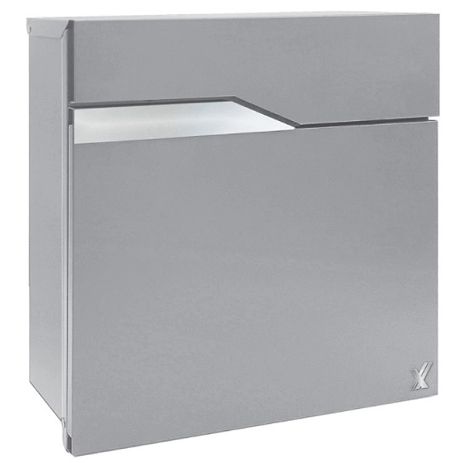 Vendita online Cassetta postale Nettuno ARL colore argento 37×11×37 cm.